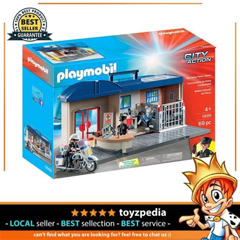 PLAYMOBIL 5689 Take Along Police Station Playset Hobbies Toys Toys