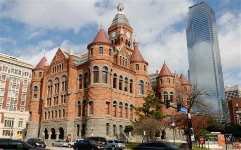 Iconic Downtown Dallas Building Red Brick Courthouse Parks For