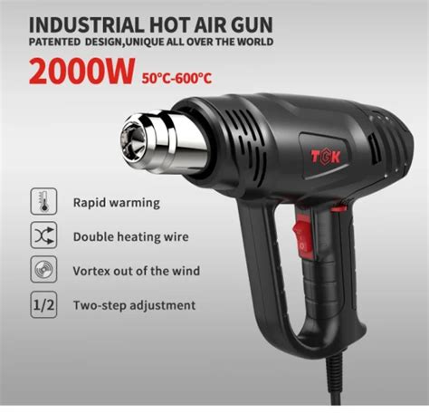 Tgk Industrial Portable Electric Shrink Wrap Beauti Craft Hot Air Heat Gun Electric Heat Gun