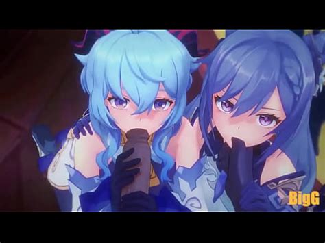 Ganyu y Kequing follan en un trío animación genshin impact XVIDEOS