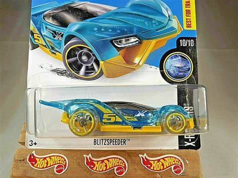 2016 Hot Wheels 20 X Raycers 10 10 BLITZSPEEDER Blue Variation Clear Wheels OH5 Contemporary