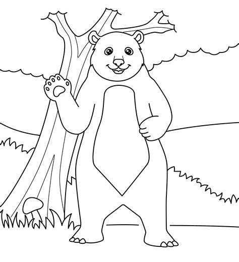 Coloriage Un Ours Mignon T L Charger Et Imprimer Gratuit Sur