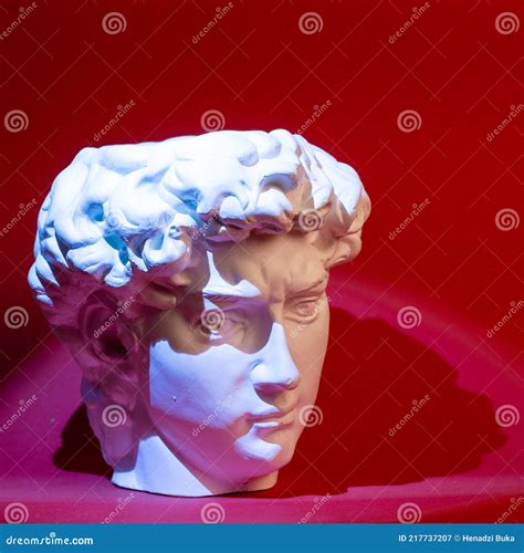 Plaster Copy Of Greek Statue Of Naked Female Goddess Standing In The Park Royalty Free Stock