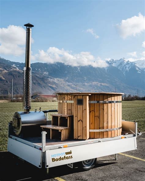 Hot Pot Fix Montiert Auf Anh Nger Zu Vermieten Hotpot Badefass Ch