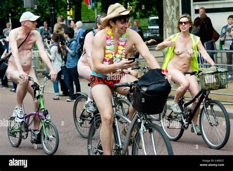 The London Leg Of The World Naked Cycle Ride Starts In Hyde Park And