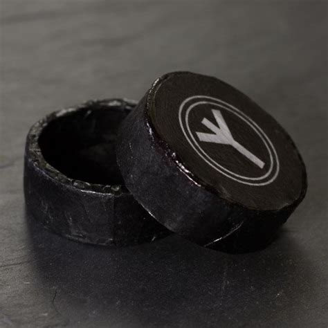 Handmade Algiz Rune Black Box 4x2cm Forefathers Art