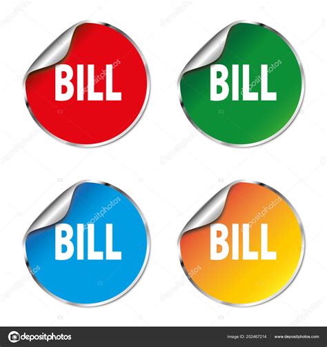 Color Silver Sticker Set White Background Stock Vector By ©drnn 202467214