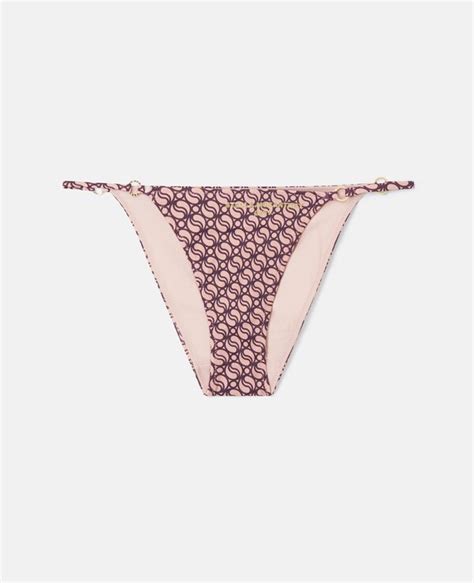 Stella Mccartney S Wave Print Bikini Briefs Pink Burgundy Editorialist
