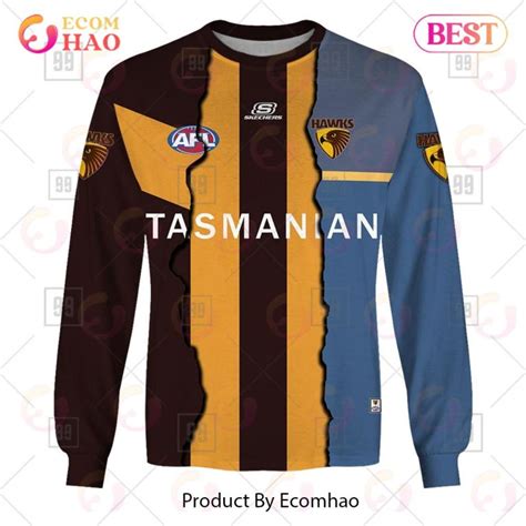 Afl Hawthorn Hawks Custom Name Number 2023 Mix Guernsey Sweatshirt