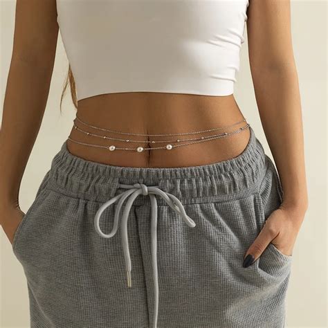 Sexy Pearl Amazon Belly Chain For Women Perfect For Summer Beach And Bikini Accessories From