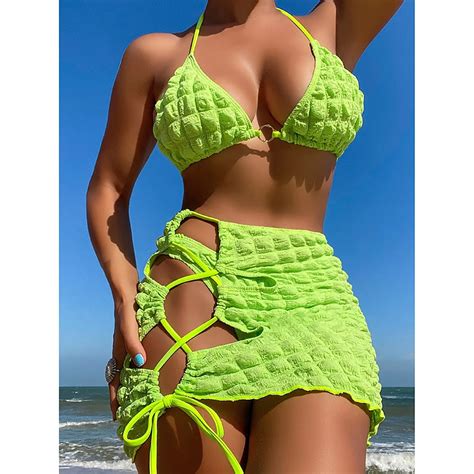 On Sale Women S Swimsuits Womans Swimsuit HIMIWAY Women Split Retro Bikini Beach Swimsuit 3