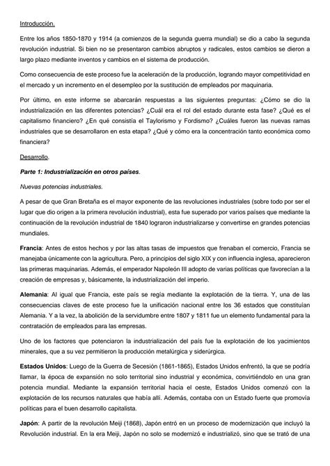 Segunda Revolucion Industrial 1