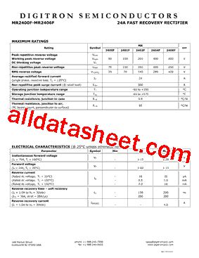 MR2400F Datasheet PDF Digitron Semiconductors