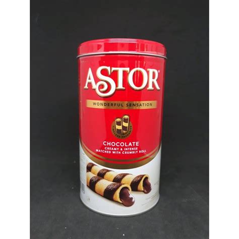 Jual Astor Kaleng Wafer Stick Roll Double Chocolate Coklat 330 Gram