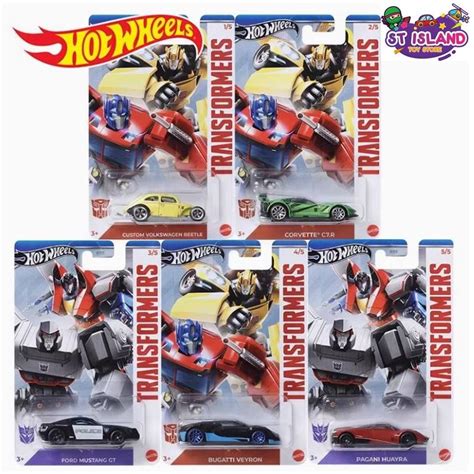 Ready Stock Hot Wheels Transformers Volkwagen Beetle Corvette C Bugatti Pagani Huayra