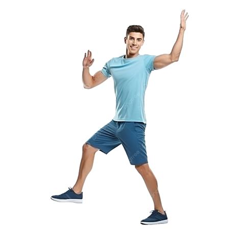 Man Practicing Aerobic Exercise, Man, Practicing, Aerobics PNG