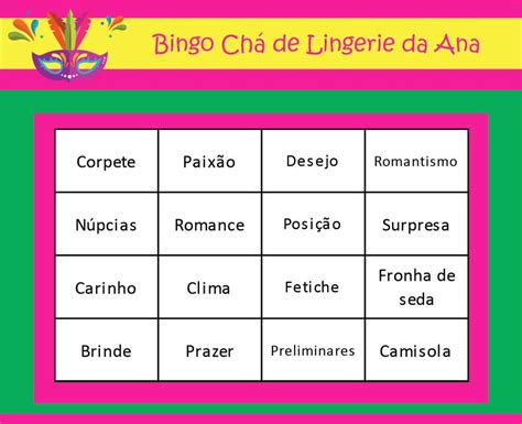 Kit De Brincadeiras Ch De Lingerie Carnaval Elo