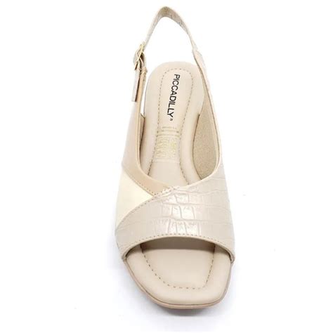 Dámske sandále Piccadilly na klinovom podpätku nude