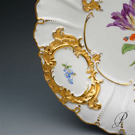 Gro Er Prunkteller Meissen Pfeiferzeit Um Jhd Porzellan Porcelain