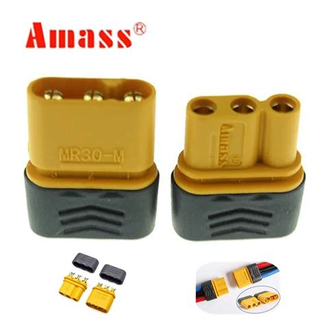 Pairs Amass Mr Male Female Connector Plug With Sheath For Rc