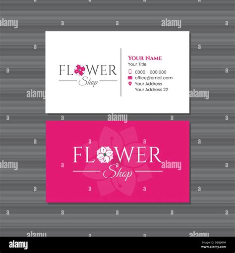 Flower Shop Business Card with Logo Stock Vector Image & Art - Alamy