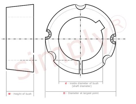 3535 80 Taperlock Bush With 80mm Bore Simply Bearings Ltd