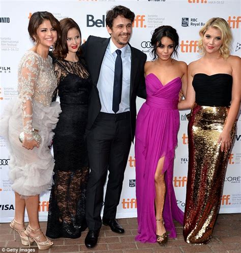 Toronto Film Festival Selena Gomez Sports Nude Effect Dress As Vanessa Hudgens Chooses