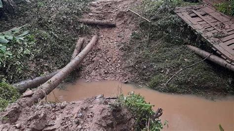 2 Jembatan Penghubung Di Aceh Utara Putus Diterjang Banjir