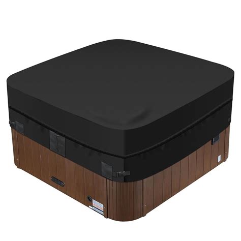 Hot Tub Cover Protector 600D Waterproof Square SPA Cover UV Protection For Outdoor Hot Tub 86x86