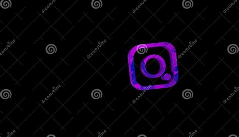 Instagram Logo in 3d on Black Background Editorial Stock Image ...