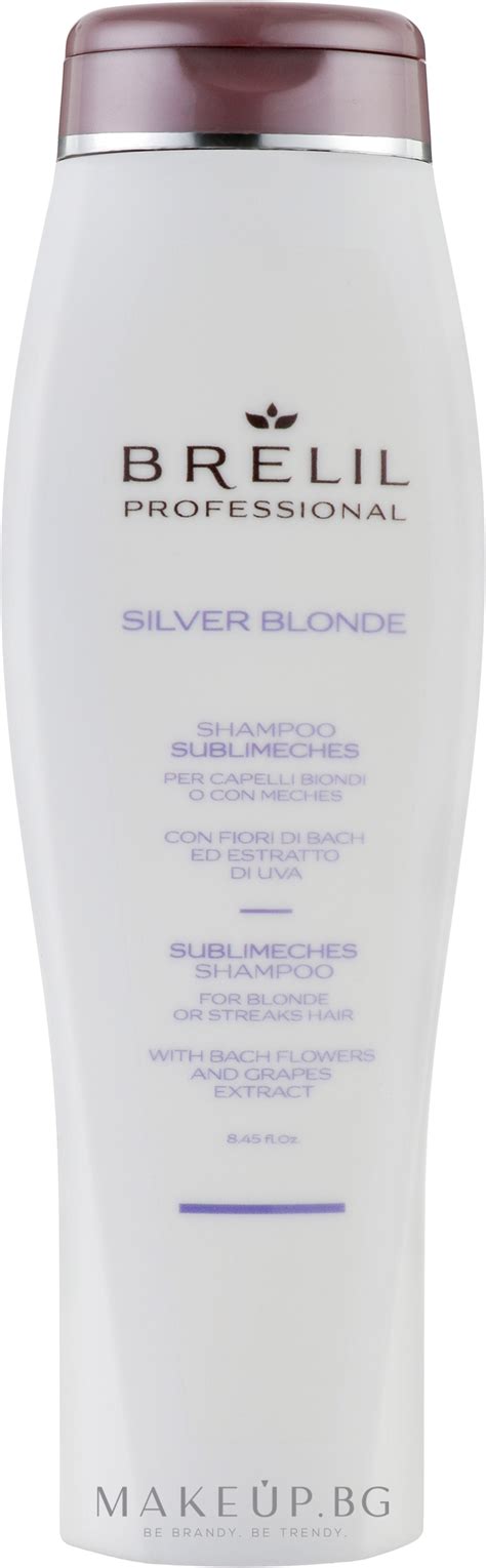 Brelil Silver Blonde Sublimeches Shampoo Шампоан против жълти оттенъци Makeup bg