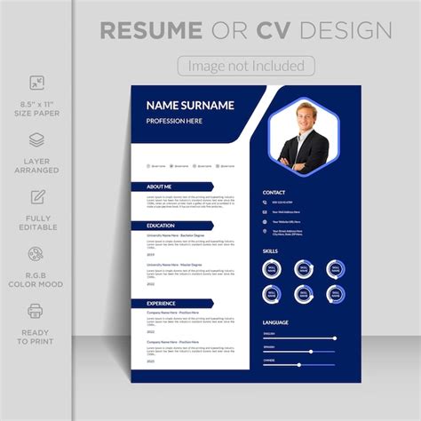 Premium Vector Professional Modern And Minimal Resume Or Cv Design