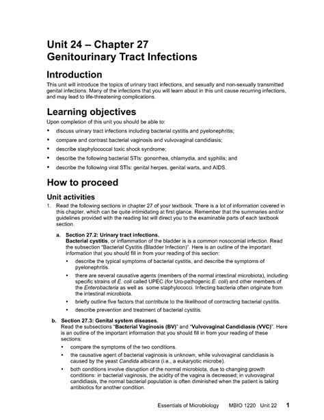 Unit24 9th Ed Essentials Of Microbiology Mbio 1220 Unit 22 1 Unit 24 Chapter 27