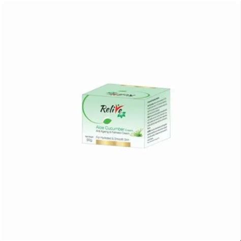 Green Relive Aloe Cucumber Cream Box Packaging Size Gm At Rs