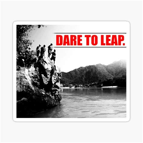 "DARE TO LEAP MOTIVATIONAL COLLECTION" Sticker for Sale by Akhil777 ...