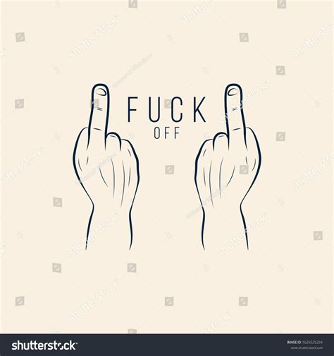 Fuck Off Finger Middle Finger Vector Stock Vector Royalty Free 1625525254 Shutterstock