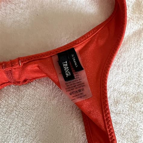 Red Triangl Bikini Top Has A Slight Sheen To It So Depop