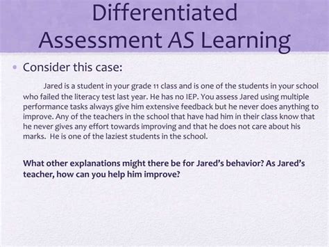Differentiated Assessment Ppt