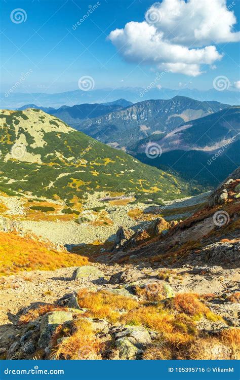 View From The Ridge Of The Low Tatras National Park In Slovakia Stock