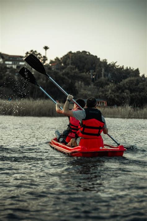 Back View Of Men Canoeing On A Body Of Water · Free Stock Photo