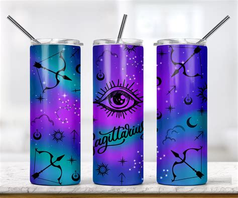 Sagittarius Tumbler Zodiac Signs Astrology 20oz Skinny Etsy