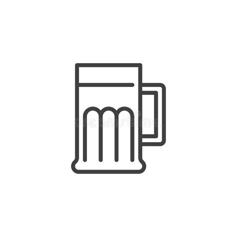 Beer Mug Line Icon Stock Vector Illustration Of Simple 330882250