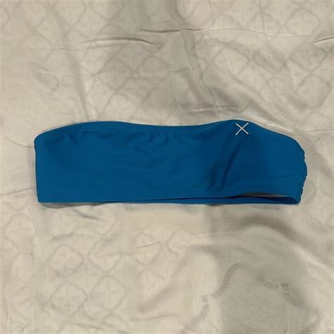 Boutine La Royal Blue Bikini Top Strapless Tube Depop