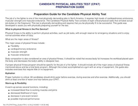 Pdf Candidate Physical Abilities Test Cpat A Proper Physical