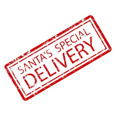 Sello De Goma De Entrega Especial De Santa A La Oficina De Correos