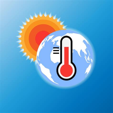 Premium Vector The Problem Of Global Warming The High Temperature On