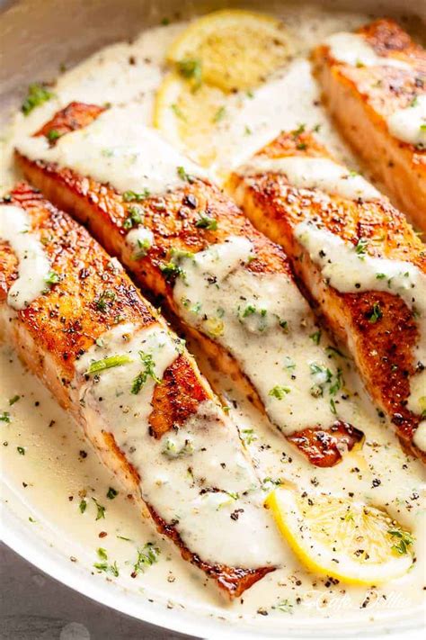 Creamy Garlic Butter Salmon Cafe Delites