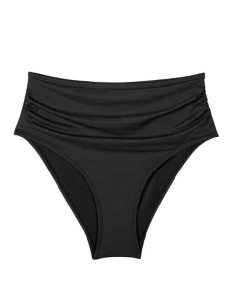 Buy Beautikini Women S Black High Waisted Bikini Bottoms Retro Basic Full Coverage Tankini