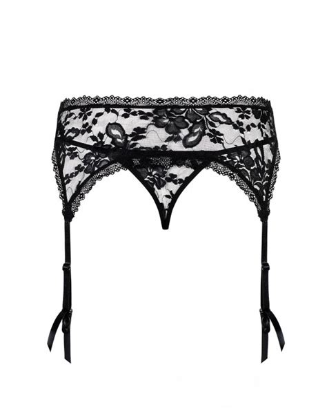 Reggicalze In Pizzo Nero Con Perizoma Catia Obsessive Lingerie