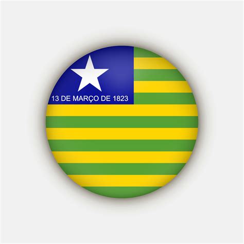 piaui flag state  brazil vector illustration  vector art